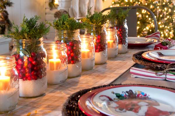 Decoração natalina para mesa