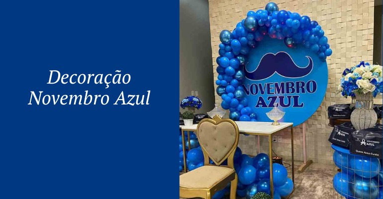 decoração novembro azul